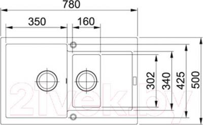 Мойка кухонная Franke Maris MRG 651-78 (114.0313.320) - схема