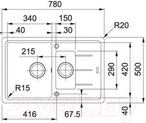 Мойка кухонная Franke Basis BFG 651-78