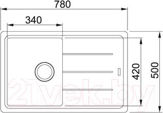 Мойка кухонная Franke Basis BFG 611 (114.0259.914) - схема