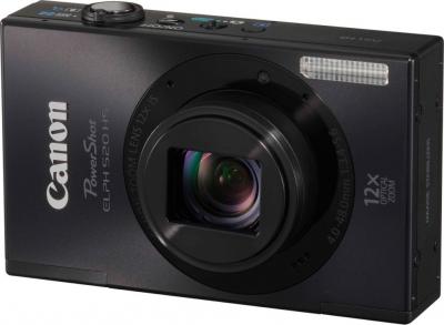 Компактный фотоаппарат Canon IXUS 500 HS Black - Вид спереди