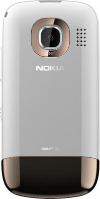 Мобильный телефон Nokia C2-02 Golden White - задняя панель