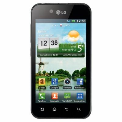 Смартфон LG P970 Optimus Black - спереди
