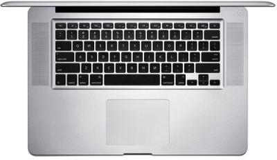 Ноутбук Apple MacBook Pro 15'' (MD103RS/A) - Вид сверху клавиатура