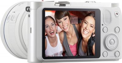 Беззеркальный фотоаппарат Samsung EV-NX1000 White (EV-NX1000BFWRU) - общий вид