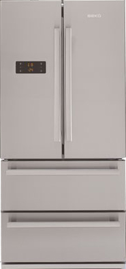 Холодильник с морозильником Beko GNE60500X - вид спереди