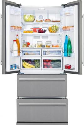 Холодильник с морозильником Beko GNE60500X - общий вид