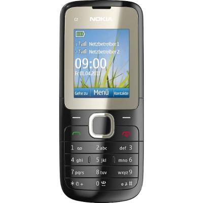 Мобильный телефон Nokia C2-00 Jet Black - спереди