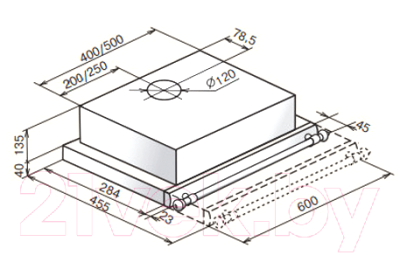 Вытяжка телескопическая Teka LS 60 / 40000013 (бежевый/латунь)