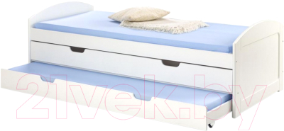 Двухъярусная выдвижная кровать Halmar Laguna (белый)