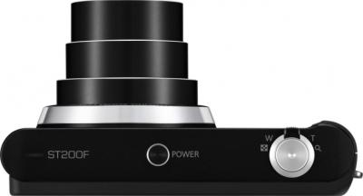 Компактный фотоаппарат Samsung ST200F (EC-ST200FBPBRU) Black - вид сверху