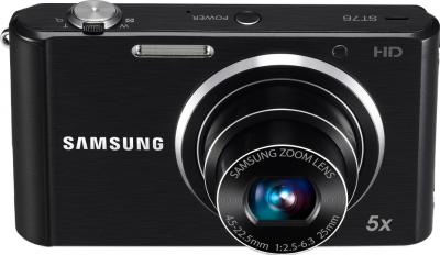 Компактный фотоаппарат Samsung ST76 (EC-ST76ZZFPBRU) Black - общий вид