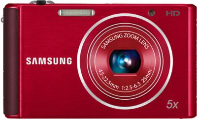 Компактный фотоаппарат Samsung ST76 (EC-ST76ZZFPRRU) Red - вид спереди