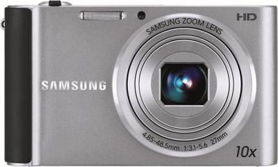 Компактный фотоаппарат Samsung ST200 (EC-ST200FBPSRU) Silver - Вид спереди