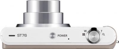 Компактный фотоаппарат Samsung ST76 (EC-ST76ZZBPWRU) White - вид сверху