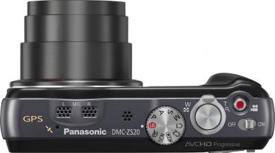 Компактный фотоаппарат Panasonic Lumix DMC-TZ30 Black - вид сверху