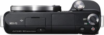 Беззеркальный фотоаппарат Sony Alpha NEX-F3K Black - вид сверху