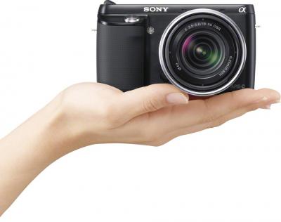 Беззеркальный фотоаппарат Sony Alpha NEX-F3K Black - общий вид