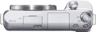 Беззеркальный фотоаппарат Sony Alpha NEX-F3K Silver - вид сверху