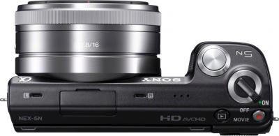 Беззеркальный фотоаппарат Sony Alpha NEX-5ND Black - вид сверху