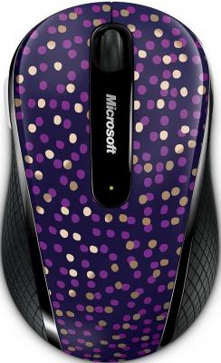 Мышь Microsoft Wireless Mobile Mouse 4000 Eggplant Dot - общий вид