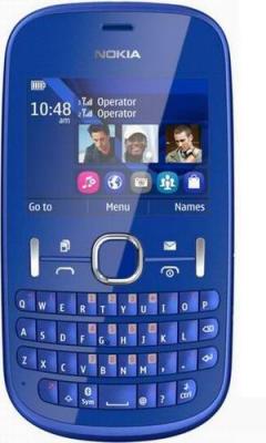 Мобильный телефон Nokia Asha 200 Blue - спереди