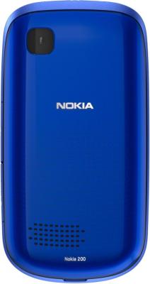 Мобильный телефон Nokia Asha 200 Blue - сзади