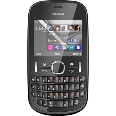 Мобильный телефон Nokia Asha 200 Graphite - спереди