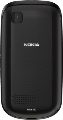 Мобильный телефон Nokia Asha 200 Graphite - сзади