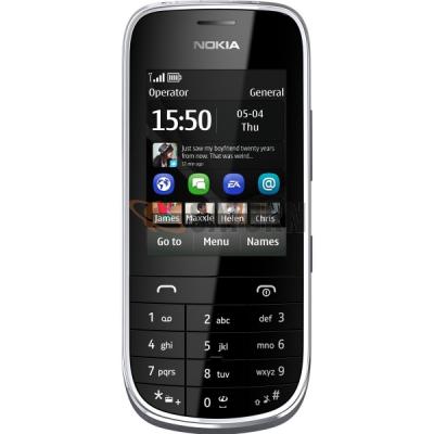Мобильный телефон Nokia Asha 202 Dark Gray - спереди