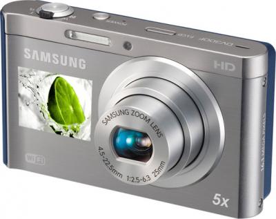 Компактный фотоаппарат Samsung DV300F (EC-DV300FBPURU) Silver-Blue - общий вид
