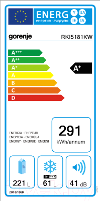 Встраиваемый холодильник Gorenje RKI5181KW