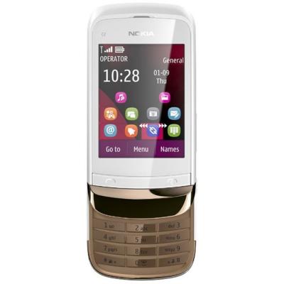 Мобильный телефон Nokia C2-03 Golden White - спереди