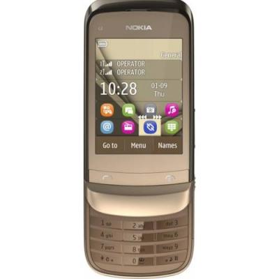 Мобильный телефон Nokia C2-06 Golden Buff - спереди