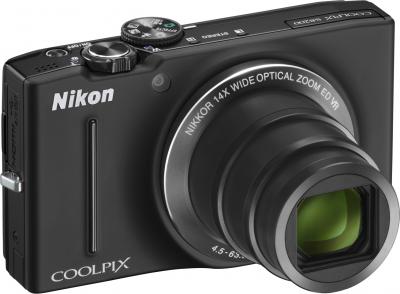 Компактный фотоаппарат Nikon Coolpix S8200 Black - общий вид