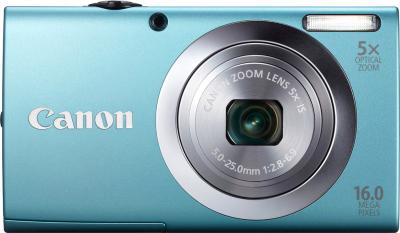Компактный фотоаппарат Canon PowerShot A2400 IS Blue - вид спереди