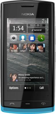 Смартфон Nokia 500 Black-Azur - общий вид