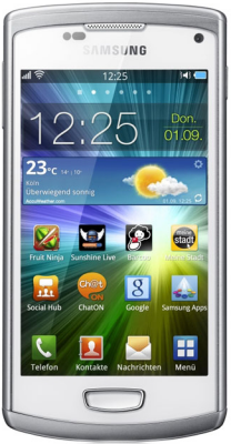 Смартфон Samsung S8600 Wave III White (GT-S8600 WSASER) - спереди