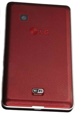 Мобильный телефон LG T375 Cookie Smart Red - сзади