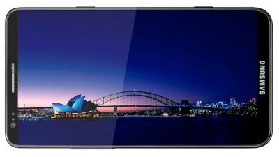 Смартфон Samsung Galaxy S III / I9300 (голубой) - повернут