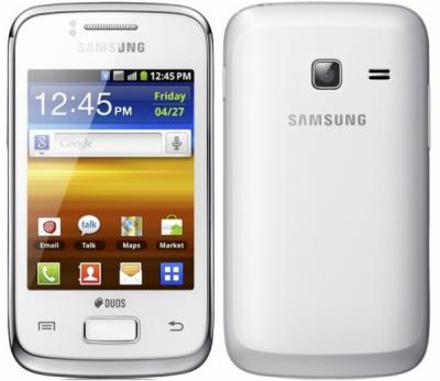 Смартфон Samsung S6500 Galaxy Mini 2 White (GT-S6500 RWDSER) - спереди и сзади