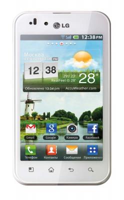 Смартфон LG E510 Optimus Hub White - спереди