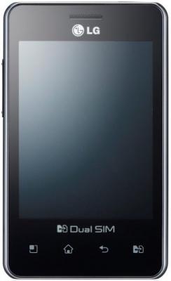 Смартфон LG Optimus L3 Dual / E405 (черный) - спереди