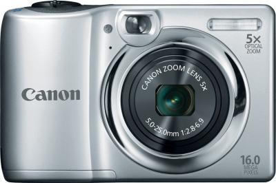 Компактный фотоаппарат Canon PowerShot A1300 Silver - вид спереди