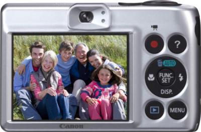 Компактный фотоаппарат Canon PowerShot A1300 Silver - вид сзади