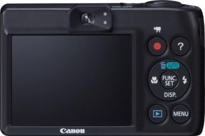 Компактный фотоаппарат Canon PowerShot A1300 Black - вид сзади