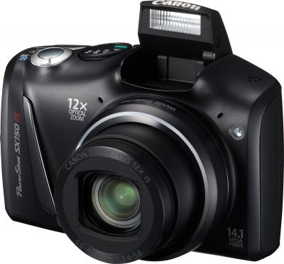 Компактный фотоаппарат Canon PowerShot SX150 IS Black - общий вид