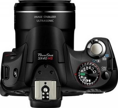 Компактный фотоаппарат Canon PowerShot SX40 HS Black - вид сверху
