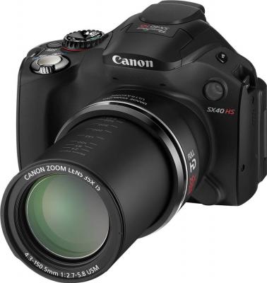 Компактный фотоаппарат Canon PowerShot SX40 HS Black - общий вид