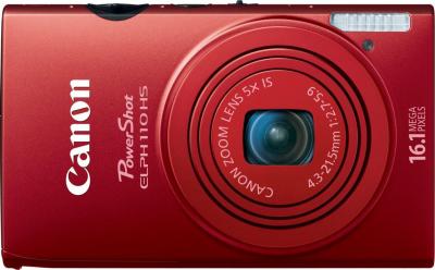 Компактный фотоаппарат Canon IXUS 125 HS Red - вид спереди