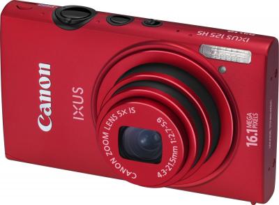 Компактный фотоаппарат Canon IXUS 125 HS Red - общий вид